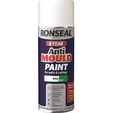 Ronseal Wall Paint Ronseal 6 Year Anti Mould Aerosol Wall Paint White 0.4L