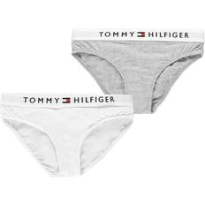 L Knickers Children's Clothing Tommy Hilfiger Organic Cotton Logo Waistband Briefs 2-pack - Mid Grey Heather/White (UG0UG00382)