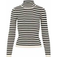 Pieces Pullover 'Crista' - Nero/Bianco