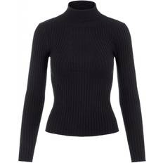 Damen - Slim-fit Pullover Pieces Crista Knitted Pullover - Black