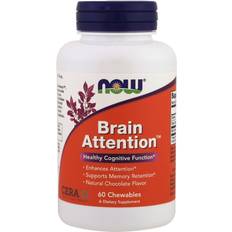 Schokolade Nahrungsergänzung Now Foods Brain Attention 60 Stk.