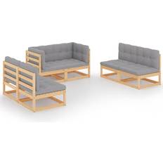 vidaXL 3076459 Loungeset, Bord inkl. 6 Soffor