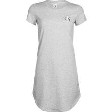 Calvin Klein Coton Chemises de nuit Calvin Klein CK One Night Shirt - Grey Heather