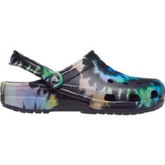 Crocs Classic Tie-Dye Graphic Clog - Multi Black/Black