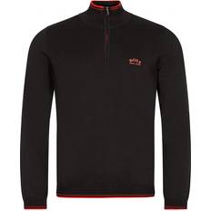 Hugo boss half zip HUGO BOSS Zitom Half Zip Sweatshirt - Black