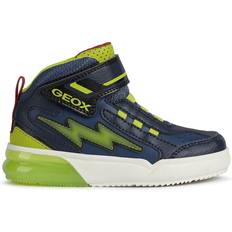 Läder Sneakers Geox Junior Grayjay - Navy/Lime