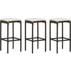 Rotin Synthétique Tabourets de bar extérieurs vidaXL 313442 3-pack