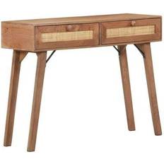 Bois Tables Console vidaXL - Table Console 35x100cm