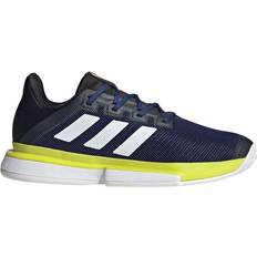 Textile Chaussures de sport pour raquette adidas Solematch Bounce M - Victory Blue/Cloud White/Acid Yellow