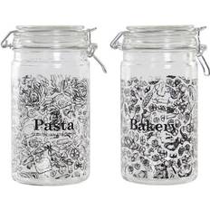 Crystal Glass Kitchen Storage DKD - Kitchen Container 2pcs 1L