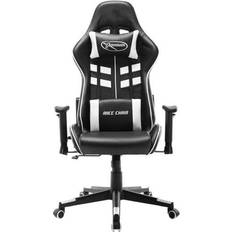 Chaises de jeu vidaXL Adjustable Armrest Artificial Leather Gaming Chair - Black/White