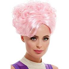 Pink Short Wigs Fancy Dress Smiffys Trapeze Artist Wig