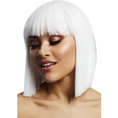 Women Short Wigs Smiffys Fever Lola Wig White