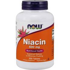 Tabletter Vitaminer & Mineraler på tilbud Now Foods Niacin 500mg 250 stk