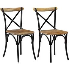 Acier Chaises de Cuisine vidaXL - Chaise de Cuisine 84cm 2pcs