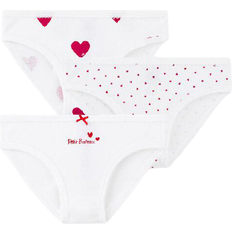 Heart Print Panties 3-Pack - White (A00FP-00)