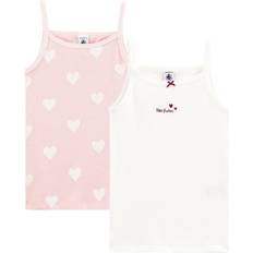 Heart Print Linnen 2-Pack - White/Pink (A00FQ-00)