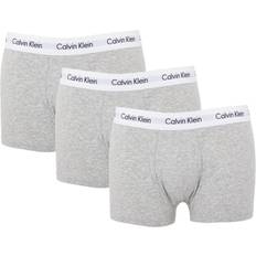 Calvin Klein Cotton Stretch Low Rise Trunks 3-pack - Grey Heather