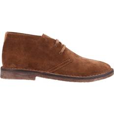 Men - Textile Chukka Boots Hush Puppies Samuel Suede - Tan