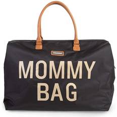 Childhome Bolsa Para Pañales Mommy Bag Lona Blanco Crudo Y Dorado