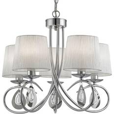 Fabric Ceiling Lamps Searchlight Angelique Pendant Lamp 53cm