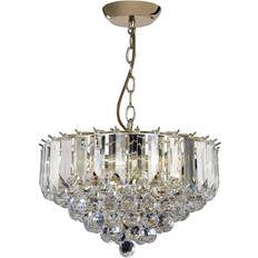 Crystal Chandelier Ceiling Lamps Endon Lighting Fargo Pendant Lamp 38cm