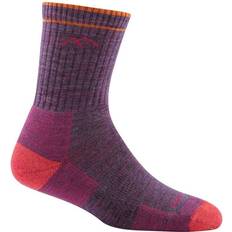 Women Hiker Micro Crew Cushion Socks - Plum Heather