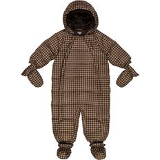 Wheat Puffer Baby Suit - Brown Check (8003e-913-3001)