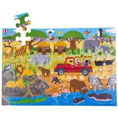 Floor Jigsaw Puzzles Bigjigs Wooden African Adventure Floor Jigsaw Puzzle 48 Pieces