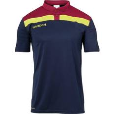 Uhlsport Offense 23 Polo Shirt - Navy/Bordeaux/Fluo Yellow