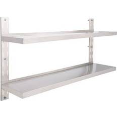 Stainless Steel Shelves vidaXL - Wall Shelf 150cm 2pcs