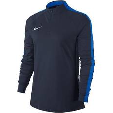 Blåa - Dam - Fotboll Tröjor Nike Academy 18 Drill Top Sweatshirt Women - Obsidian/Royal Blue/White