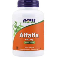 Alfalfa hälsokost och Now Foods Alfalfa 650mg 250 st