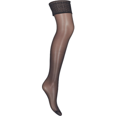 Transparent Bekleidung Falke Seidenglatt 15 Den Women Stay Ups - Black