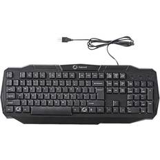 1.5 m Claviers Nedis Clavier Rétro-éclairé USB Qwerty International US Noir