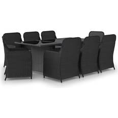 vidaXL 3059478 Matgrupp, 1 Bord inkl. 8 Stolar