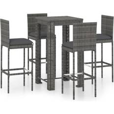 vidaXL 3064795 Conjunto de Bar Exterior, 1 Mesa incl. 4 Sillas