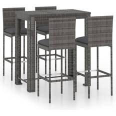 vidaXL 3064797 Conjunto de Bar Exterior, 1 Mesa incl. 4 Sillas