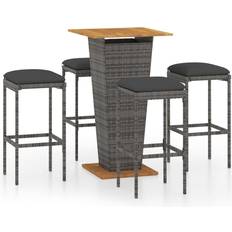 Square Outdoor Bar Sets vidaXL 3064851 Outdoor Bar Set, 1 Table incl. 4 Chairs