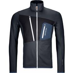 Ortovox Merinowol Truien Ortovox Merino Fleece Grid Jacket - Black Steel