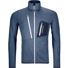 Ortovox Merinowol Truien Ortovox Merino Fleece Grid Jacket - Night Blue