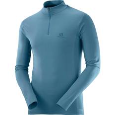 Salomon Explore Seamless Half Zip Jersey Men - Mallard Blue