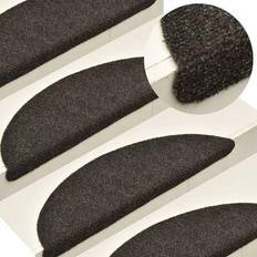 Polypropylene Stair Carpets vidaXL 149691 10-pack Brown, Grey 17x56cm