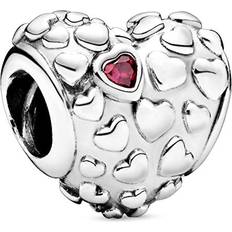 Pandora berlock a Pandora Mum In A Million Heart Charm - Silver/Red