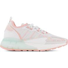 Adidas Kid's ZX 2K - Cloud White/Cloud White/Haze Coral