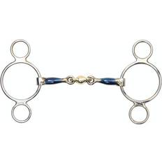 Equestrian Shires Blue Sweet Iron Two Ring Gag With Lozenge