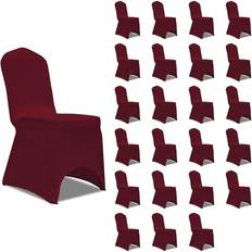 Red Loose Chair Covers vidaXL Stretch 24pcs Loose Chair Cover Red