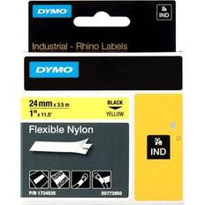 Dymo Rhino Flexible Nylon Black on Yellow