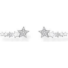 Jewellery Thomas Sabo Ear Climber Star Earrings - Silver/Transparent