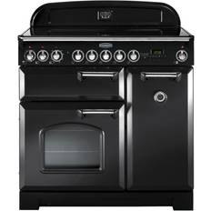 5 Burners Ceramic Cookers Rangemaster CDL90ECCB/C Black